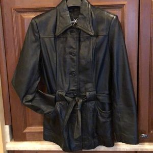 Black leather jacket! Perfect condition!